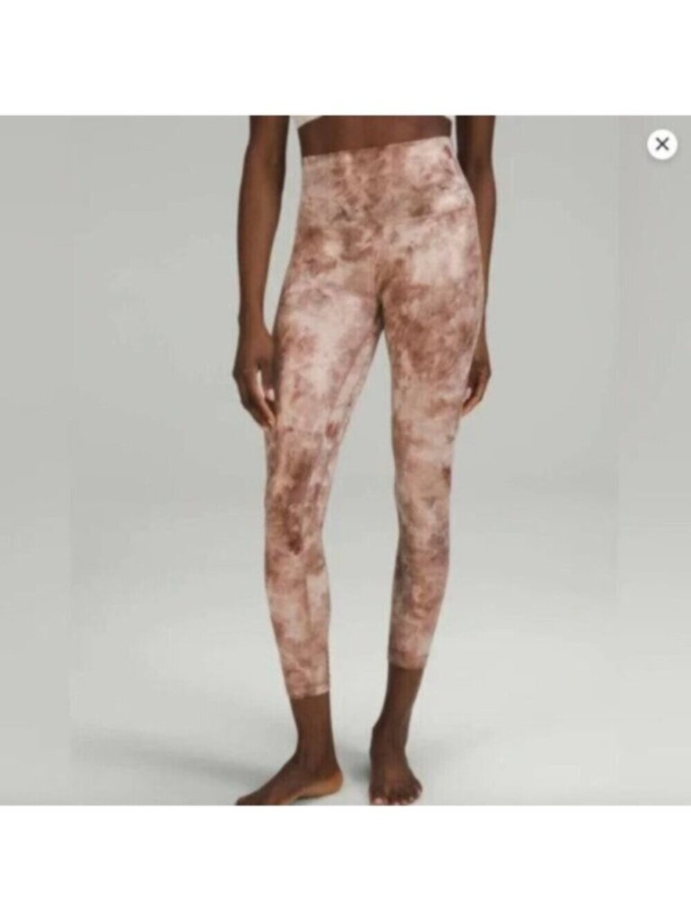lululemon Legging Womens 6 DYM8 Pink Foil Align HR Nulu Diamond Dye Misty LE 7/8